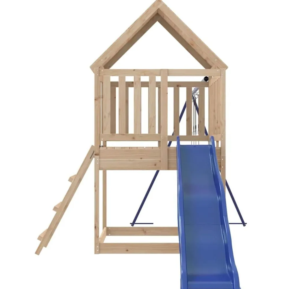 vidaXL Estructuras Para Juegos Al Aire Libre-Parque infantil de exterior madera maciza de pino