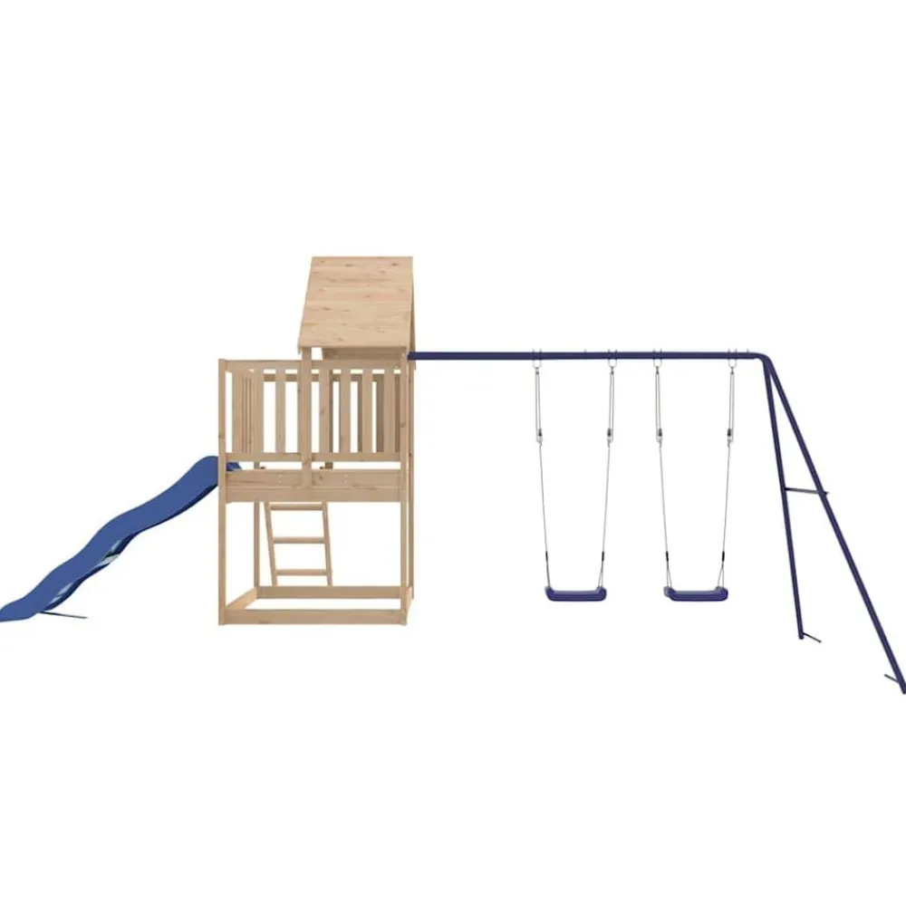 vidaXL Estructuras Para Juegos Al Aire Libre-Parque infantil de exterior madera maciza de pino