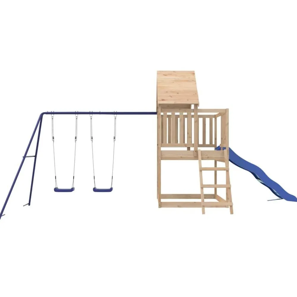 vidaXL Estructuras Para Juegos Al Aire Libre-Parque infantil de exterior madera maciza de pino