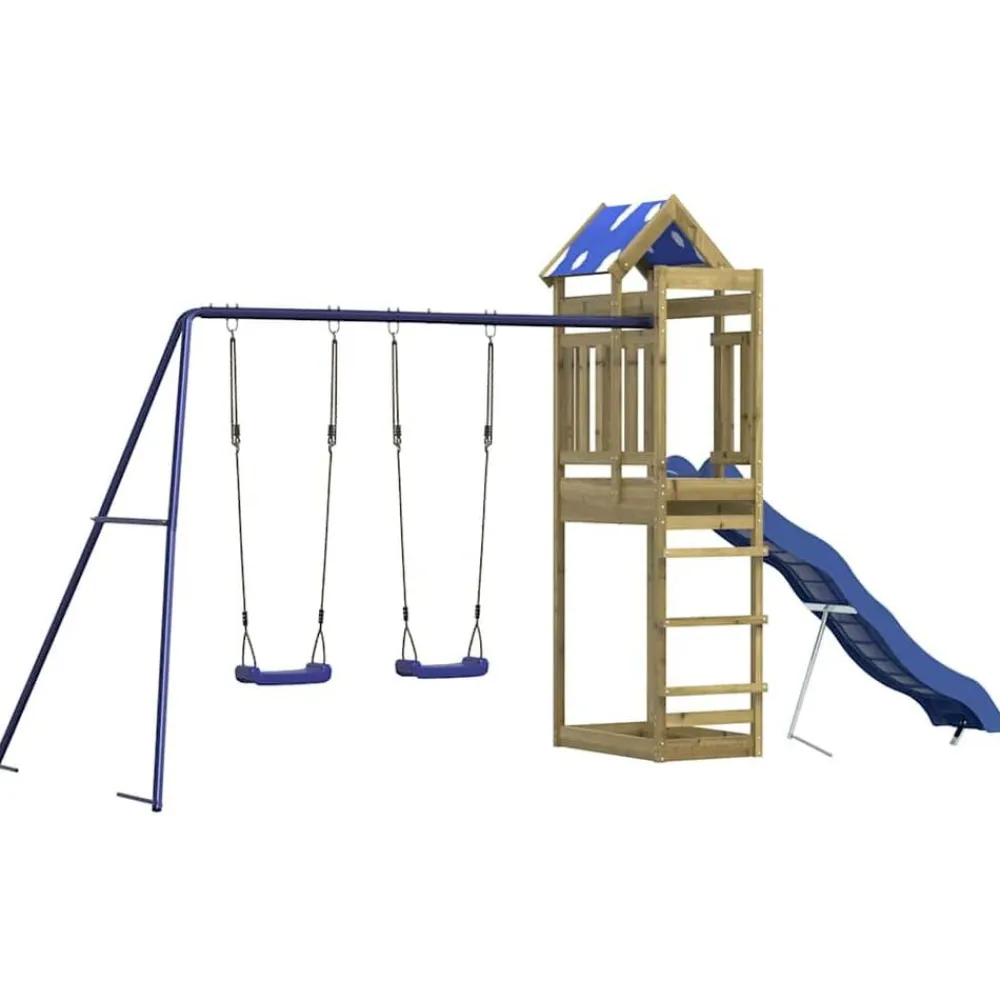 vidaXL Parque infantil de exterior madera de pino impregnada Discount