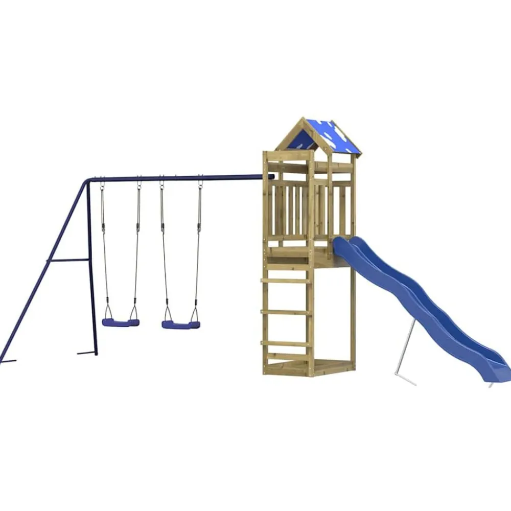 vidaXL Parque infantil de exterior madera de pino impregnada Discount