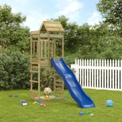 vidaXL Estructuras Para Juegos Al Aire Libre-Parque infantil de exterior madera de pino impregnada