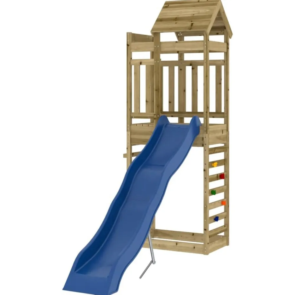 vidaXL Estructuras Para Juegos Al Aire Libre-Parque infantil de exterior madera de pino impregnada