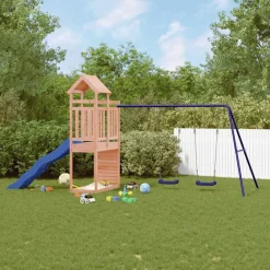 vidaXL Estructuras Para Juegos Al Aire Libre-Parque infantil de exterior madera maciza Douglas