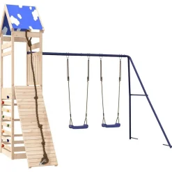 vidaXL Parque infantil de exterior de madera maciza de pino