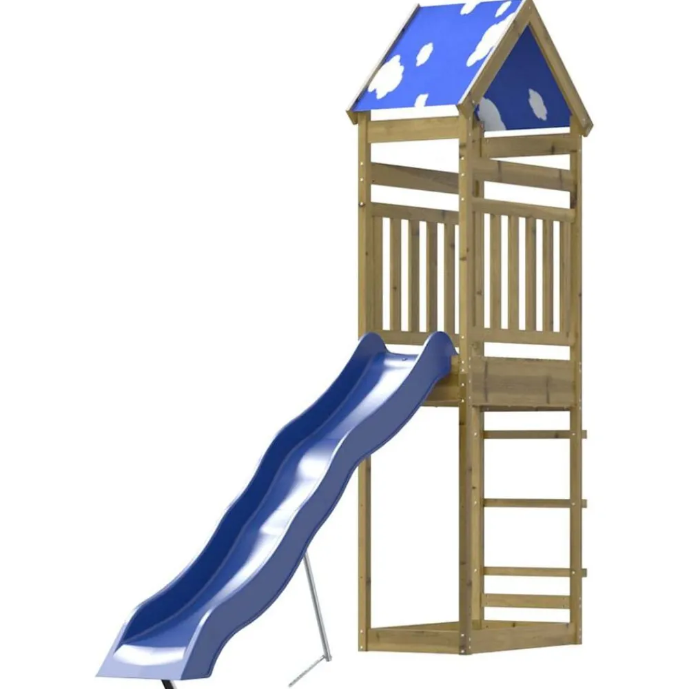 vidaXL Parque infantil de exterior madera de pino impregnada New