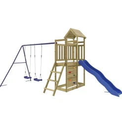 vidaXL Estructuras Para Juegos Al Aire Libre-Parque infantil de exterior madera de pino impregnada