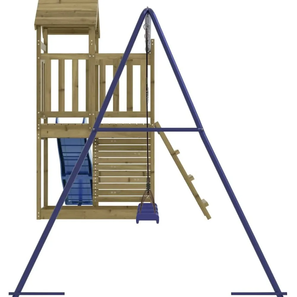 vidaXL Estructuras Para Juegos Al Aire Libre-Parque infantil de exterior madera de pino impregnada