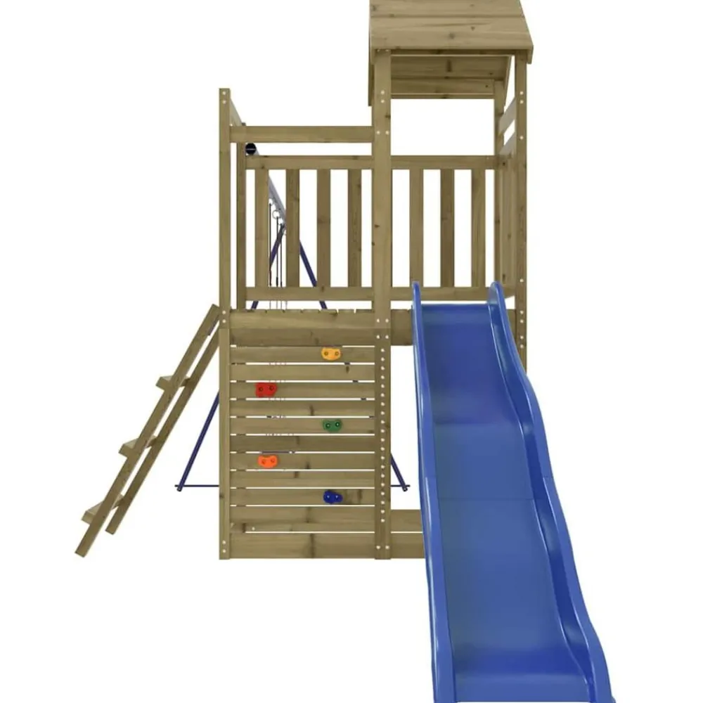 vidaXL Estructuras Para Juegos Al Aire Libre-Parque infantil de exterior madera de pino impregnada