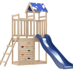 vidaXL Estructuras Para Juegos Al Aire Libre-Parque infantil de exterior de madera maciza de pino
