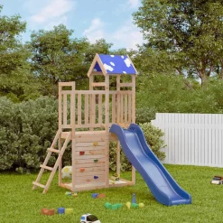 vidaXL Estructuras Para Juegos Al Aire Libre-Parque infantil de exterior de madera maciza de pino