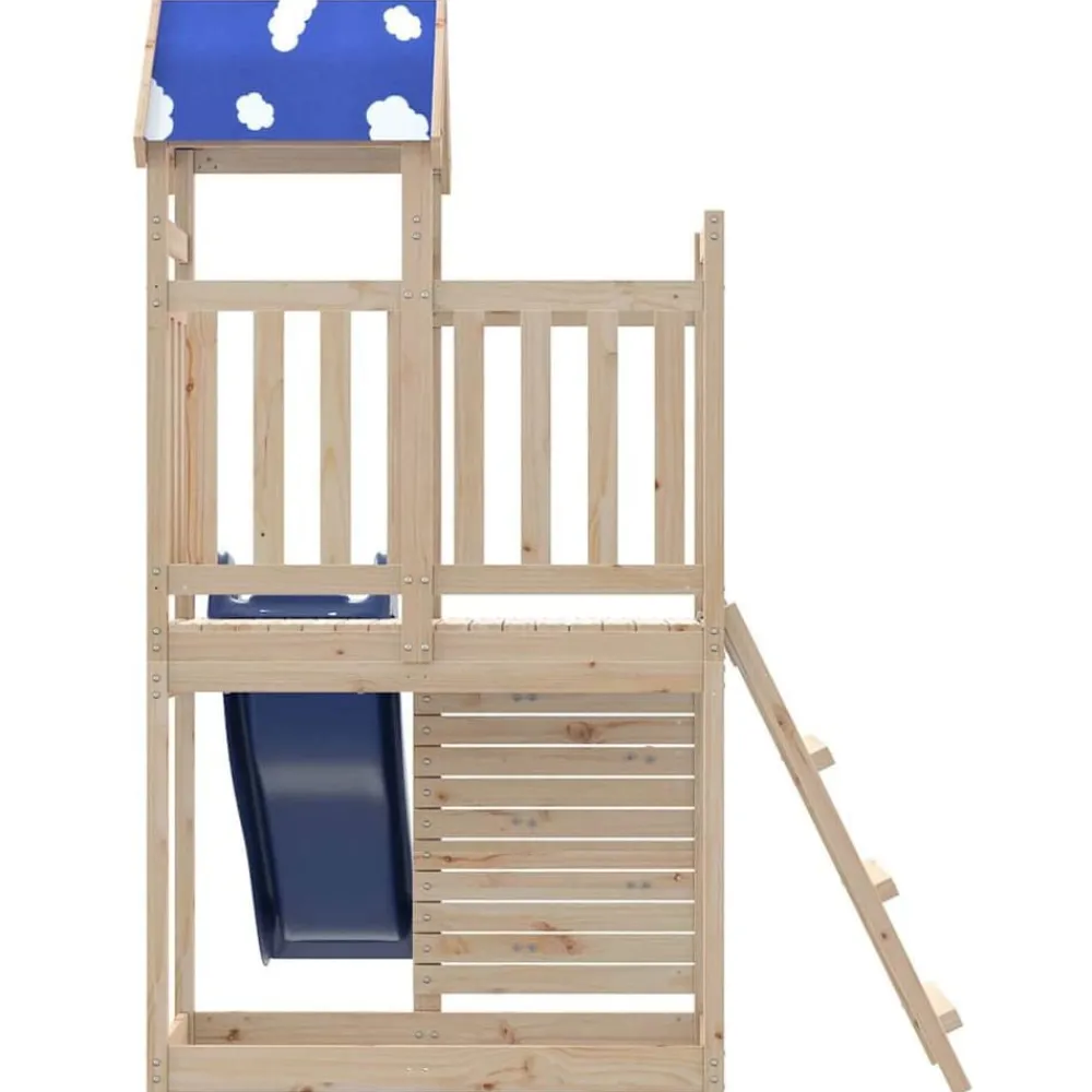 vidaXL Estructuras Para Juegos Al Aire Libre-Parque infantil de exterior de madera maciza de pino