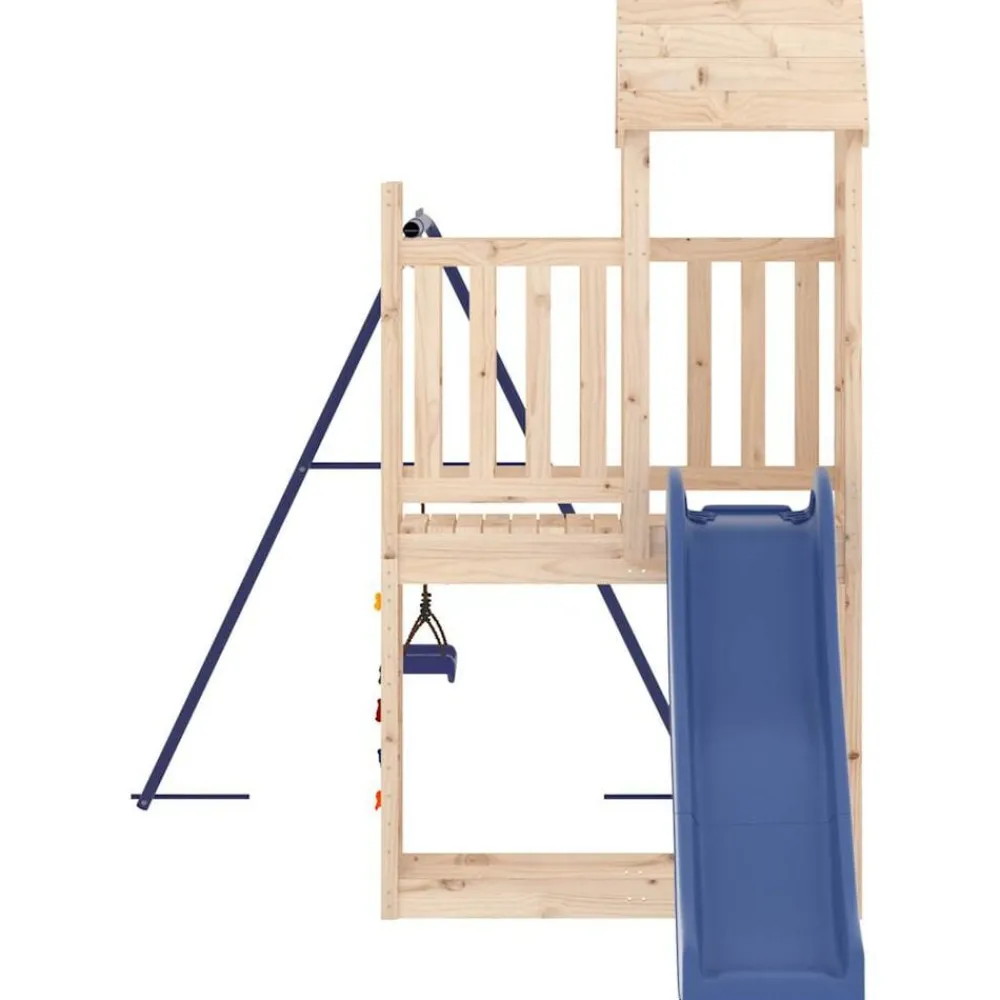 vidaXL Estructuras Para Juegos Al Aire Libre-Parque infantil de exterior madera maciza de pino