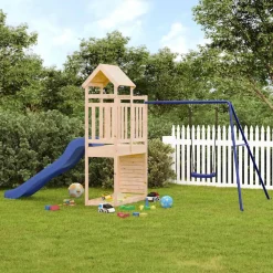 vidaXL Estructuras Para Juegos Al Aire Libre-Parque infantil de exterior madera maciza de pino