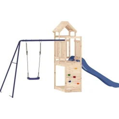 vidaXL Estructuras Para Juegos Al Aire Libre-Parque infantil de exterior madera maciza de pino