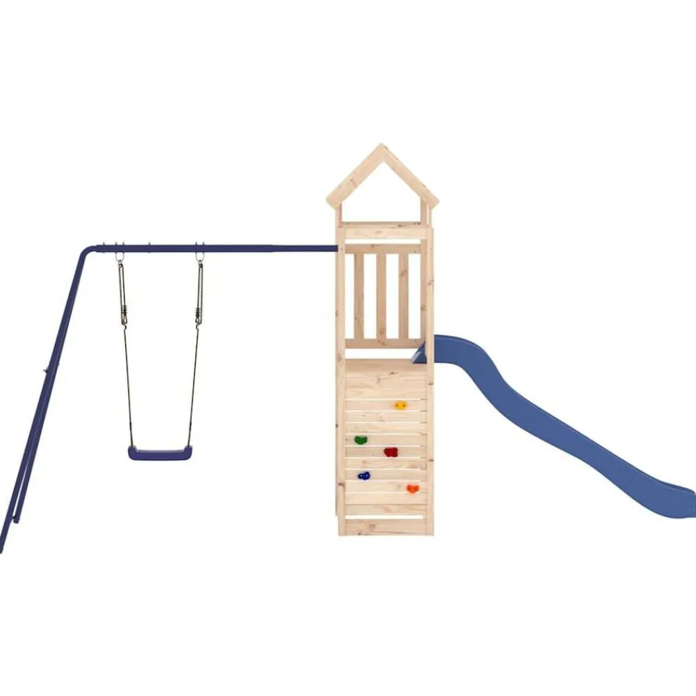 vidaXL Estructuras Para Juegos Al Aire Libre-Parque infantil de exterior madera maciza de pino
