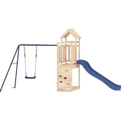 vidaXL Estructuras Para Juegos Al Aire Libre-Parque infantil de exterior madera maciza de pino