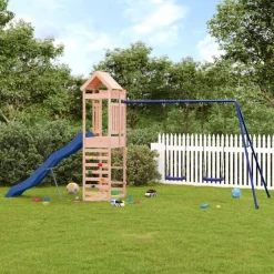 vidaXL Parque infantil de exterior madera maciza Douglas New