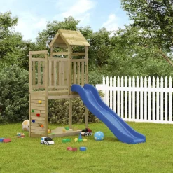 vidaXL Estructuras Para Juegos Al Aire Libre-Parque infantil de exterior madera de pino impregnada