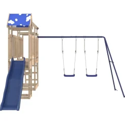 vidaXL Parque infantil de exterior de madera maciza de pino
