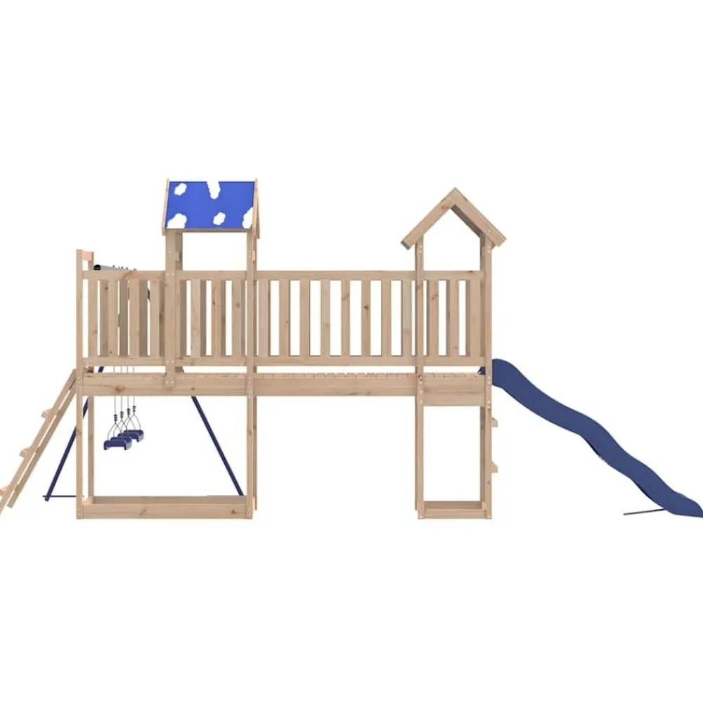 vidaXL Parque infantil de exterior de madera maciza de pino