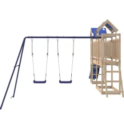 vidaXL Parque infantil de exterior de madera maciza de pino