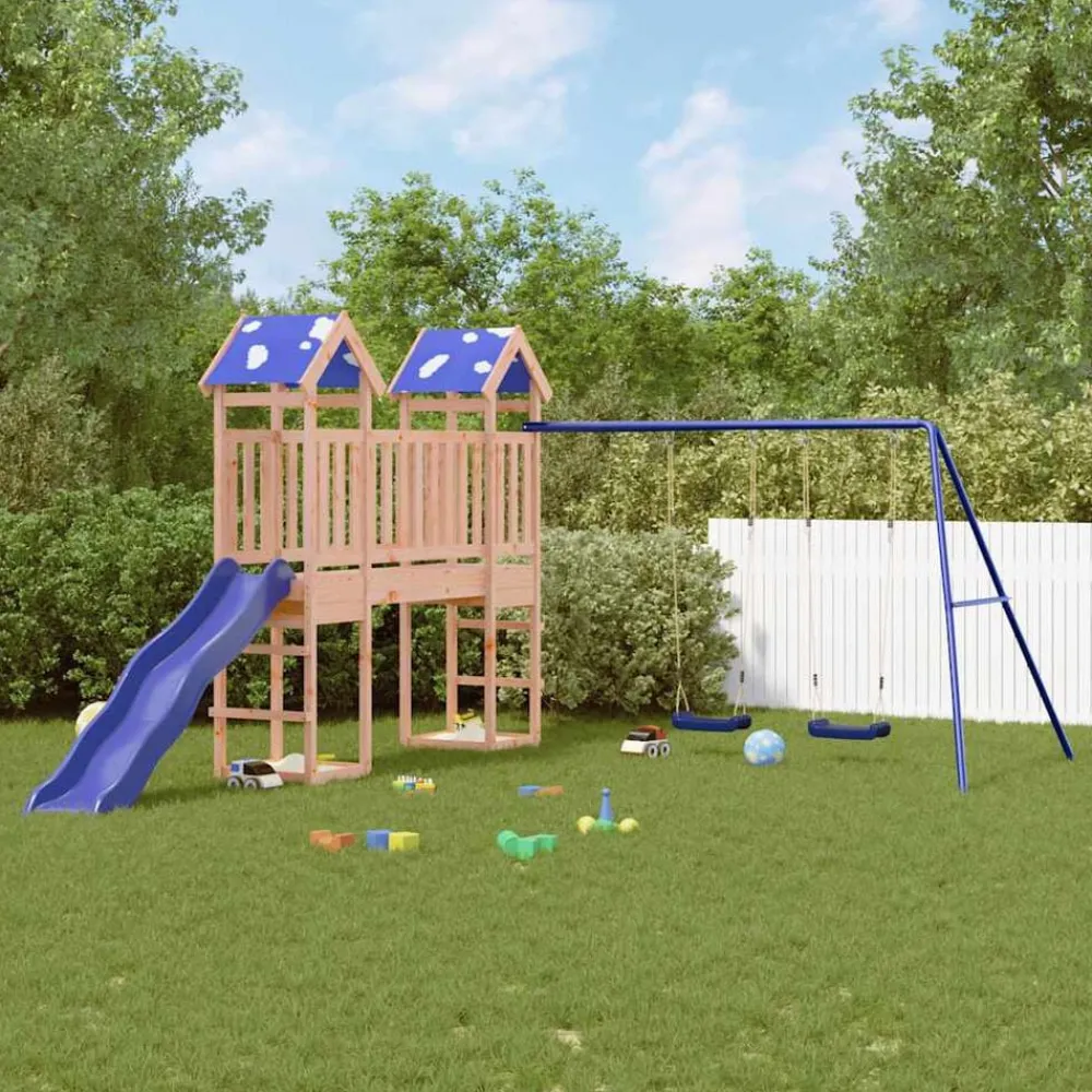 vidaXL Parque infantil de exterior madera maciza Douglas3156935 Sale