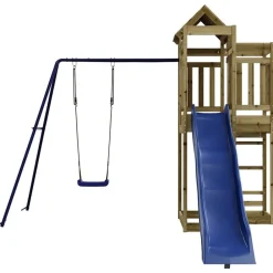 vidaXL Parque infantil de exterior madera de pino impregnada New