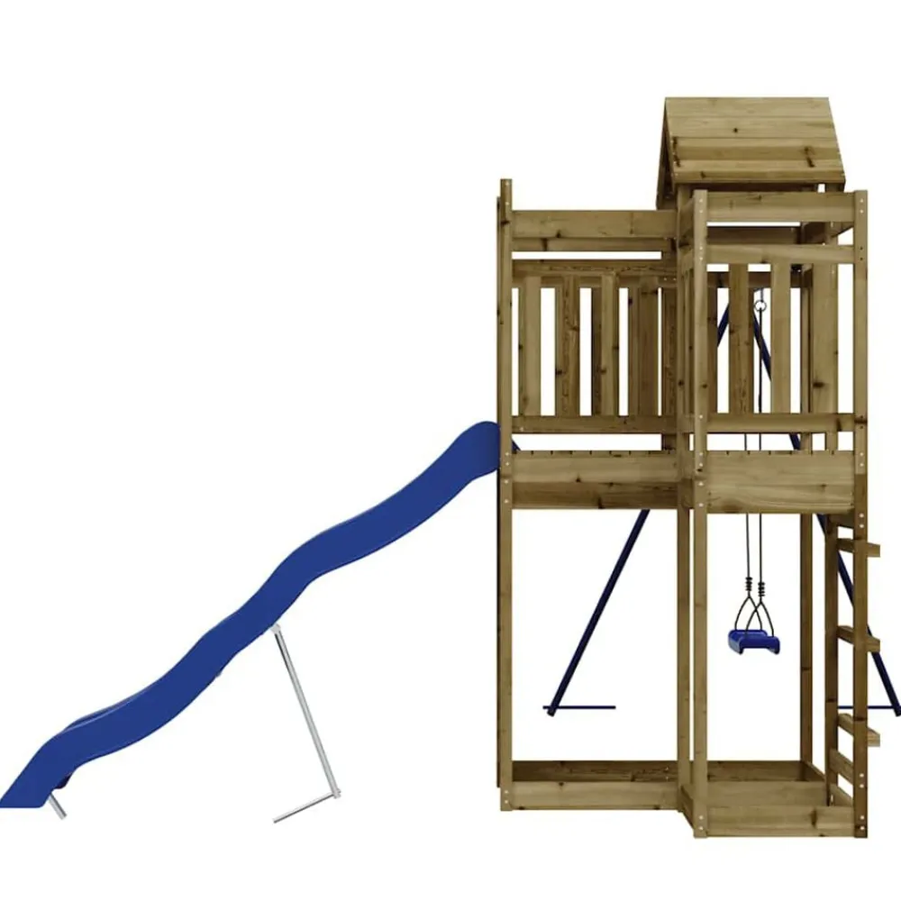 vidaXL Parque infantil de exterior madera de pino impregnada New