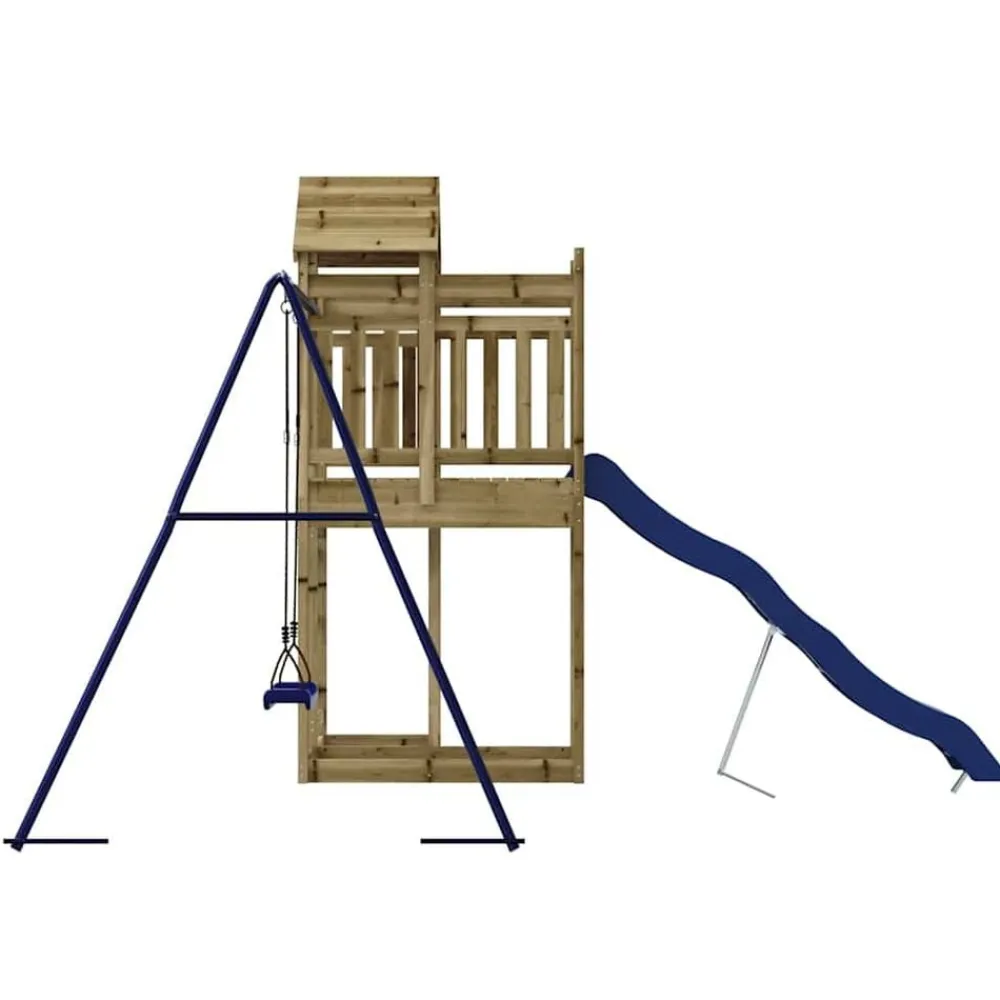 vidaXL Parque infantil de exterior madera de pino impregnada New