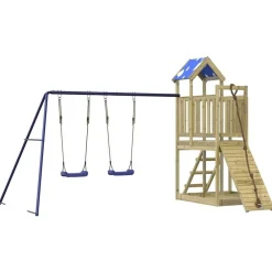 vidaXL Estructuras Para Juegos Al Aire Libre-Parque infantil de exterior madera de pino impregnada