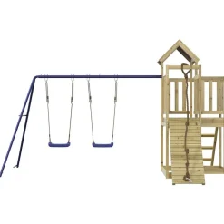 vidaXL Estructuras Para Juegos Al Aire Libre-Parque infantil de exterior madera de pino impregnada