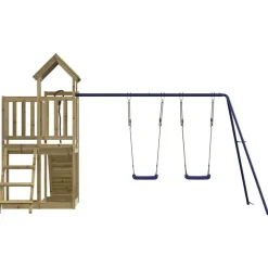 vidaXL Estructuras Para Juegos Al Aire Libre-Parque infantil de exterior madera de pino impregnada