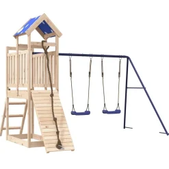 vidaXL Parque infantil de exterior de madera maciza de pino Discount