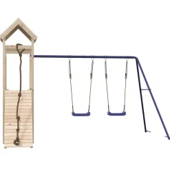 vidaXL Parque infantil de exterior de madera maciza de pino Discount