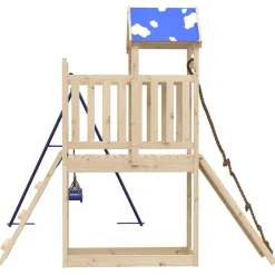 vidaXL Parque infantil de exterior de madera maciza de pino Discount