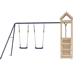 vidaXL Parque infantil de exterior de madera maciza de pino Discount