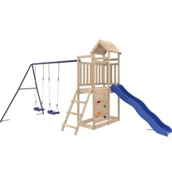 vidaXL Estructuras Para Juegos Al Aire Libre-Parque infantil de exterior madera maciza de pino