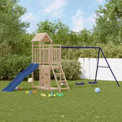 vidaXL Estructuras Para Juegos Al Aire Libre-Parque infantil de exterior madera maciza de pino