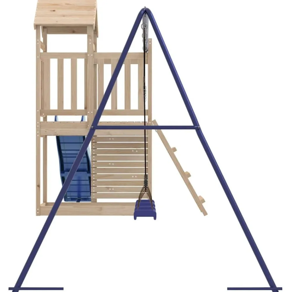 vidaXL Estructuras Para Juegos Al Aire Libre-Parque infantil de exterior madera maciza de pino