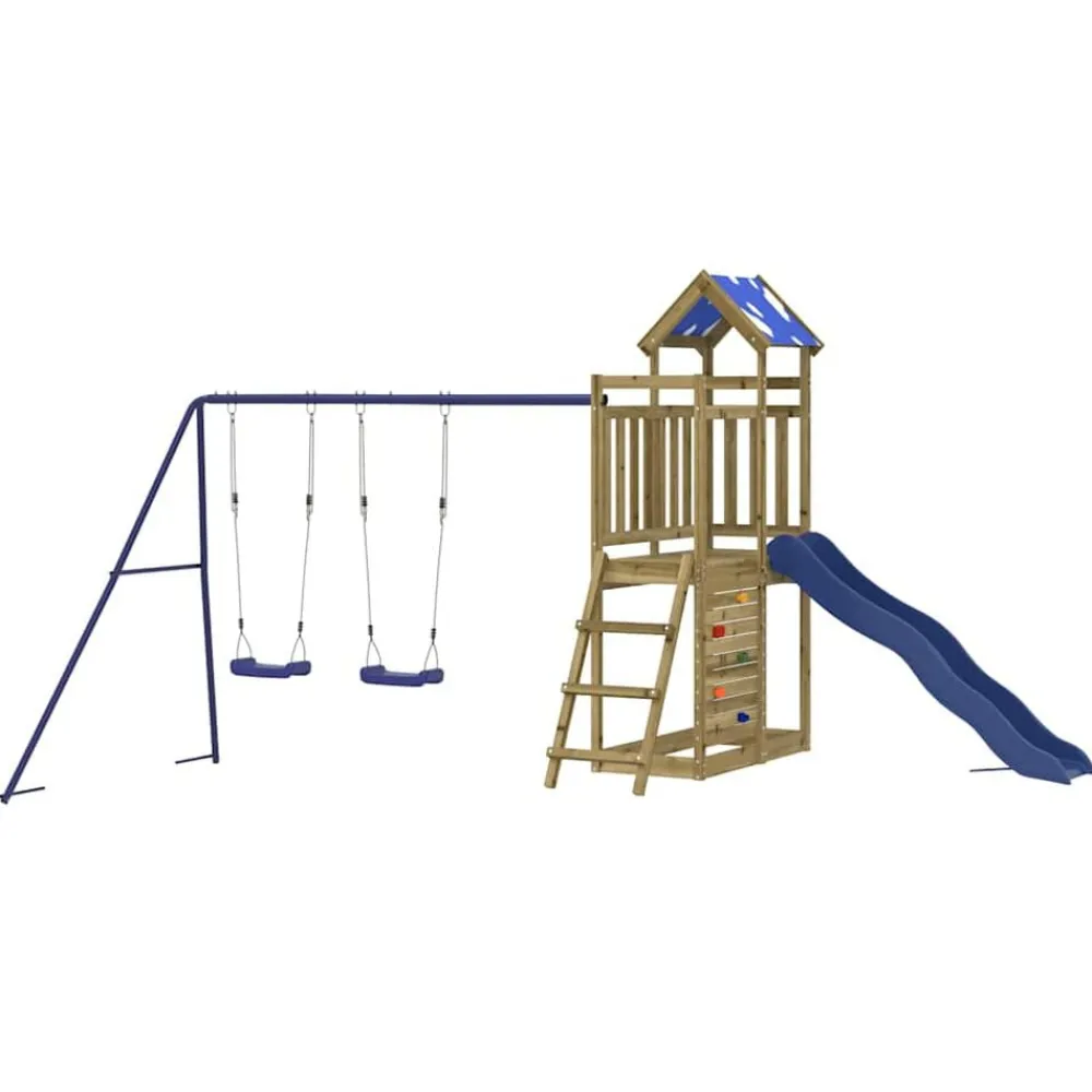 vidaXL Parque infantil de exterior madera de pino impregnada Sale