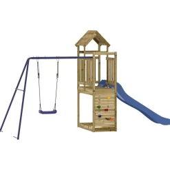 vidaXL Estructuras Para Juegos Al Aire Libre-Parque infantil de exterior madera de pino impregnada