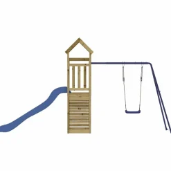 vidaXL Estructuras Para Juegos Al Aire Libre-Parque infantil de exterior madera de pino impregnada