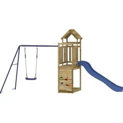 vidaXL Estructuras Para Juegos Al Aire Libre-Parque infantil de exterior madera de pino impregnada