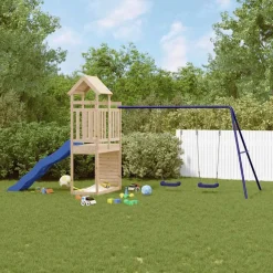 vidaXL Parque infantil de exterior madera maciza de pino Sale
