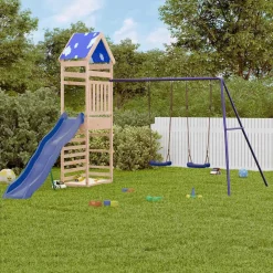 vidaXL Estructuras Para Juegos Al Aire Libre-Parque infantil de exterior de madera maciza de pino