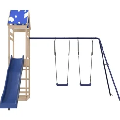 vidaXL Estructuras Para Juegos Al Aire Libre-Parque infantil de exterior de madera maciza de pino
