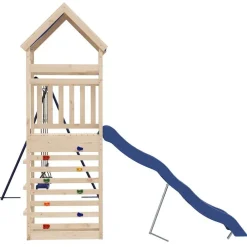 vidaXL Estructuras Para Juegos Al Aire Libre-Parque infantil de exterior de madera maciza de pino