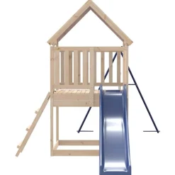 vidaXL Estructuras Para Juegos Al Aire Libre-Parque infantil de exterior de madera maciza de pino