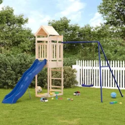 vidaXL Estructuras Para Juegos Al Aire Libre-Parque infantil de exterior madera maciza de pino